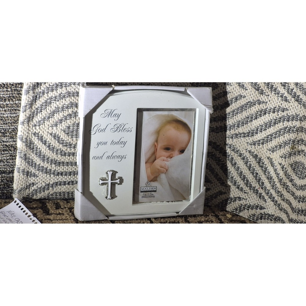 Malden "God Bless You" Baby 4x6 Photo Frame